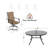 6-person Round Dining Set With Swivel Chairs-560028293