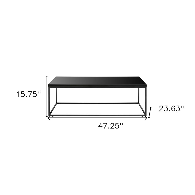 Table basse Kylie, Noir, Noir
