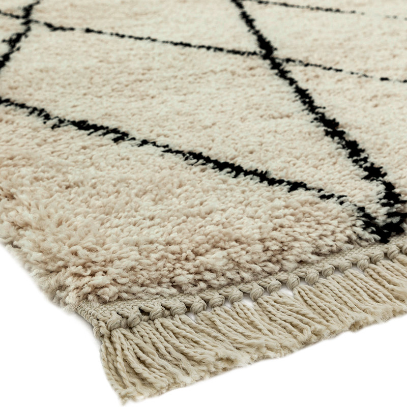 Pickerel Berber Style Cream Rug, Rectangle 120 x 170cm