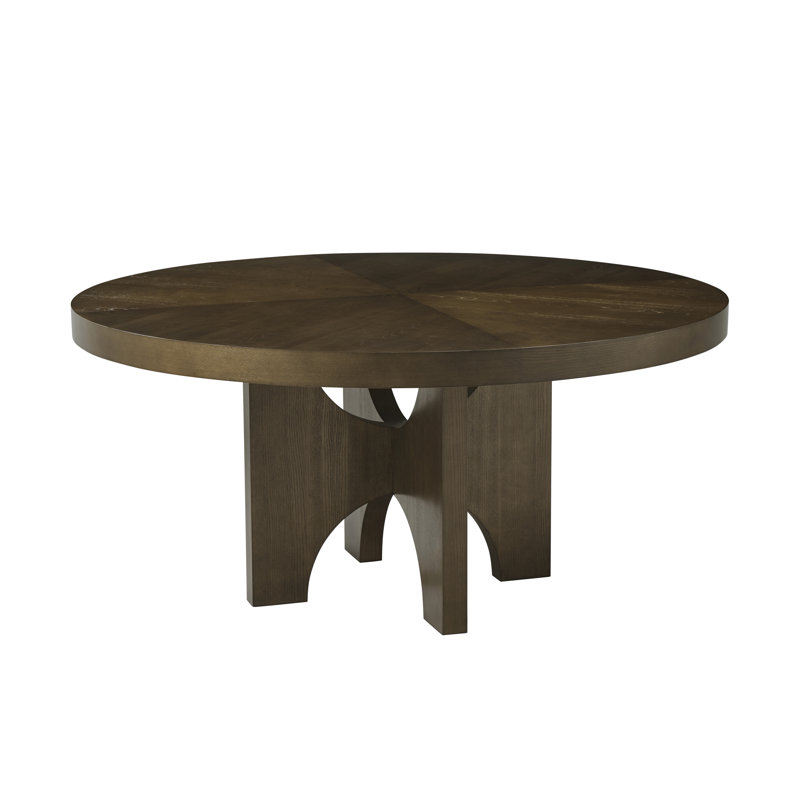 Ash Round Solid Wood Dining Table, Earth