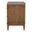 Table de chevet 2 tiroirs en bois massif avec ports USB A-C Eichelberger