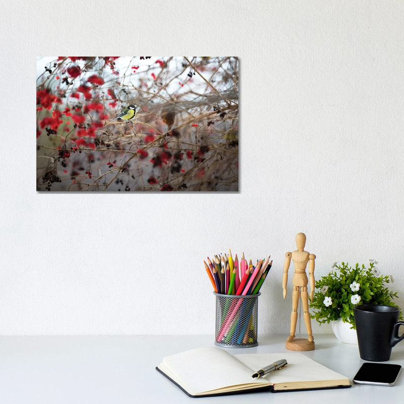 Yellow In Red by Mateusz Piesiak - Wrapped Canvas Print, 20.32 cm H x 30.48 cm W