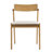 Modern Farmhouse Dining Chair With Upholstered Seat - Solid Oak Wood, Carved Back & Short Arms-120743900