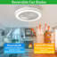 Ventilateur de plafond de 20 po Latiyah avec lumières DEL et ventilateur de plafond moderne réversible avec télécommande-112290600