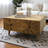 Hand-crafted Sunburst Coffee Table With Storage