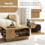Pedestal Coffee Table with Storage-118149662
