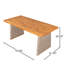 Ensemble de salle à manger d'extérieur brun en bois, conception à lattes, - pieds enveloppés, table et banc en bois à faible entretien nécessitant un abat-jour, surface pour le contrôle de l'eau, durabilité fiable fabriquée à la main