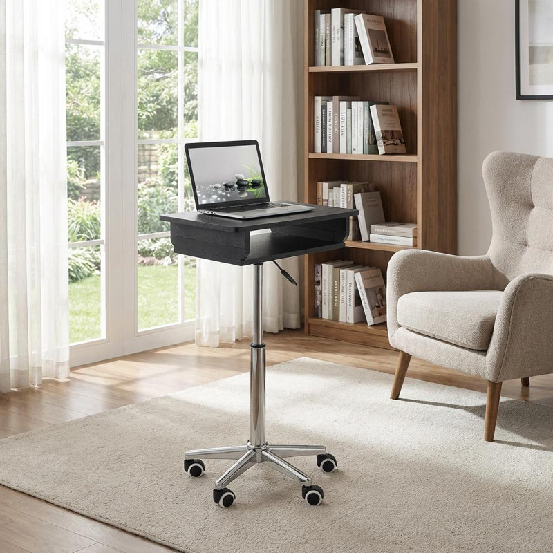 Table pliante en graphite avec chariot roulant