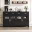 Almus 55'' Sideboard with 4 Glass Doors, 2 Large Drawers and Adjustable Shelves-57167825
