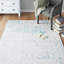 Tapis turquoise / ivoire à motif abstrait Alpine-596280109
