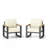Set of 2 26.6" All-Weather Aluminum Patio Armchairs with Thick Cushions-129068064-129068065