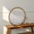 Solid Wood Round Wall Mirror