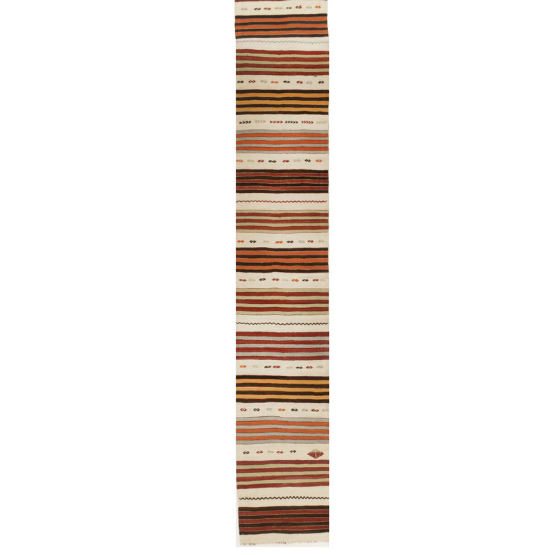 One-of-a-Kind 2' X 24' Flatweave Area Rug