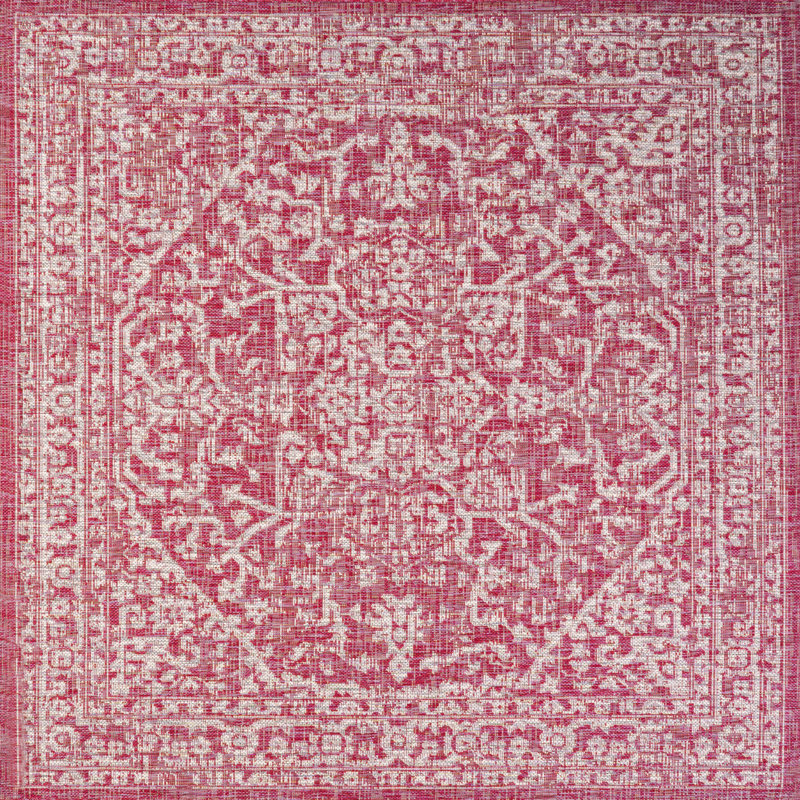 Tapis d'intérieur / d'extérieur Massimo Bohemian Medallion, Carré 5 pi 3 po