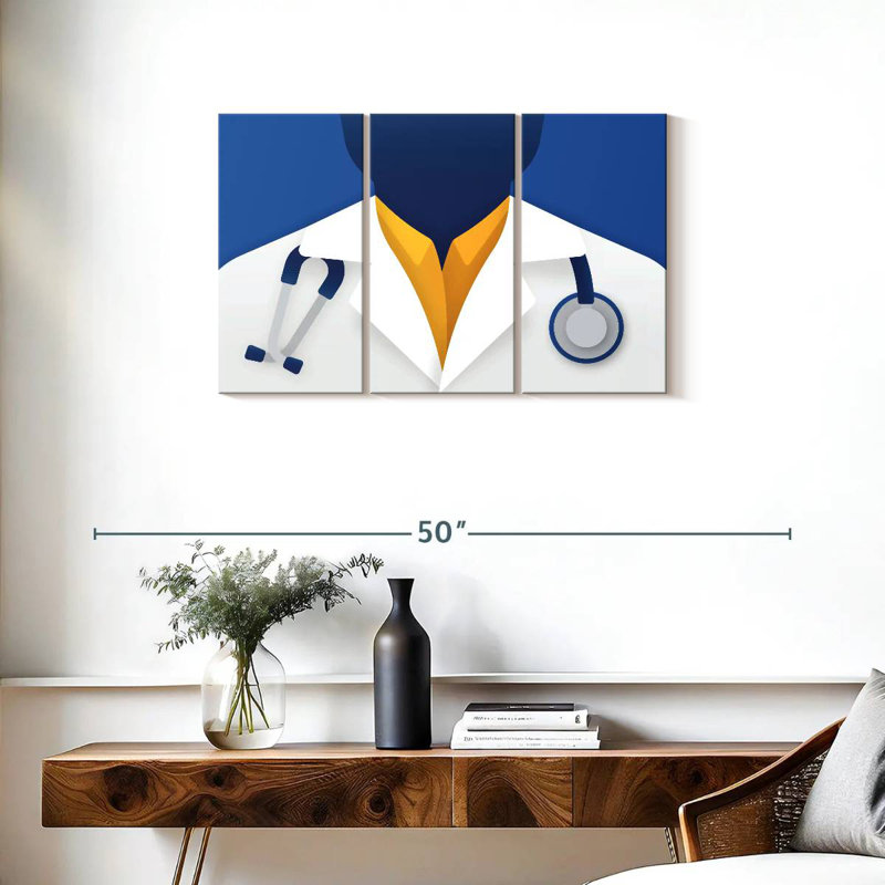 Illustration d'un médecin, H 20 po x l 33 po