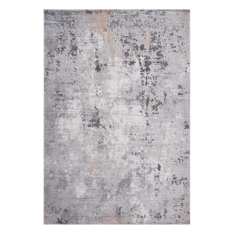 Tapis abstrait paillasson 2 x 3 gris / multicolore, Rectangulaire 2 pi x 3 pi