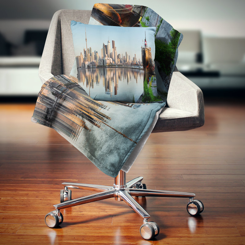 Coussin décoratif de panorama de toronto city cityscape