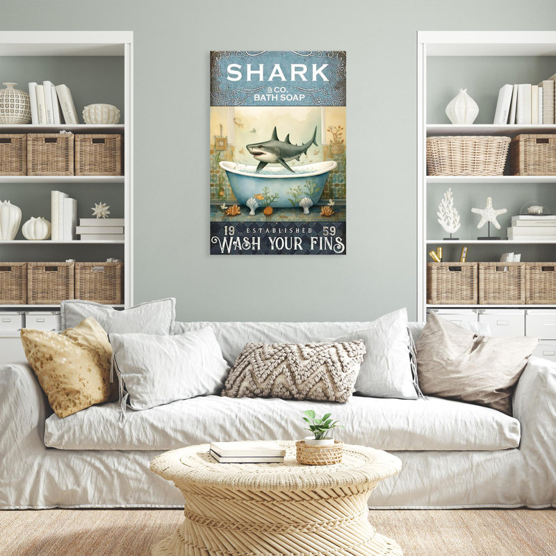 " Shark Bath Soap ", 14" H x 11" W x 1.25" D