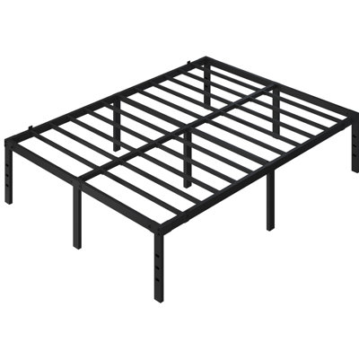 Metal Platform Bed Frame with Heavy Duty Steel Slat Support