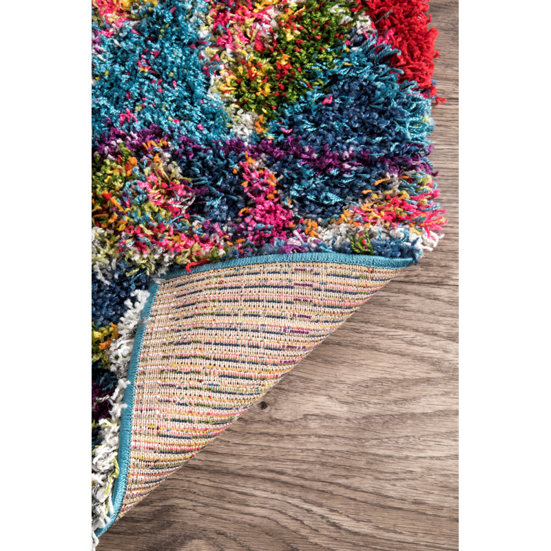 Tapis bleu sarcelle Perri, Rectangle 5 pi 3 po x 7 pi 6 po