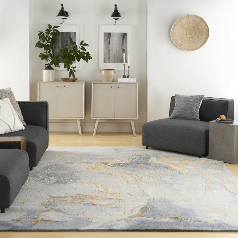 Chamarra Abstract Wool Area Rug, Rectangle 297 x 419cm