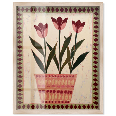 Rustic Bloom IV Shadowbox Print Kitchen Wall Decor by Art Remedy, Blonde Frame, 30 x 36