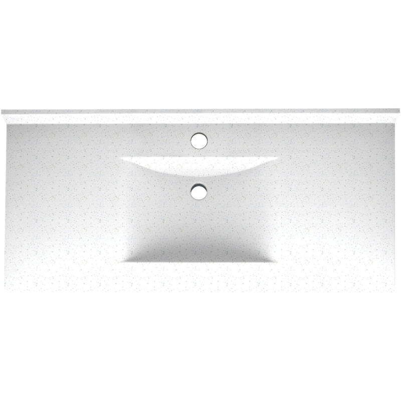 43'' Single Bathroom Vanity Top with Sink, Arctic Granite
