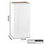 Armoire murale blanche en bois massif à une porte pour la buanderie, deux tablettes réglables, charnières à fermeture en douceur, caoutchouc, l 15 po x P 12 po x H 30 po, finition laquée, facile à nettoyer, imperméable avec tablettes