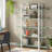 Industrial 5-Tier Bookcase, Metal Frame Open Shelf With X-Back Design, 71" Tall Storage Shelves For Living Room, Home Office-773402208