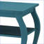 Table basse à 2 tablettes bleu sarcelle pour le salon, beaucoup de rangement et amp; Conception robuste en bois massif / panneau de fibres à densité moyenne