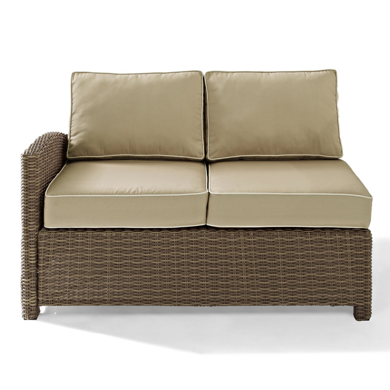 52.75'' Wide Loveseat with Cushions, Sand, Brown