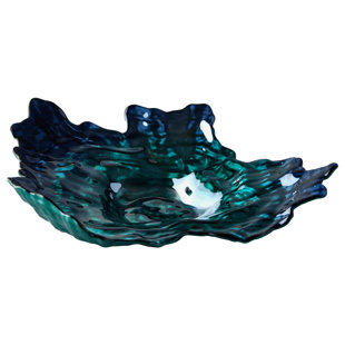 Ceramic Abstract Decorative Bowl in Blue