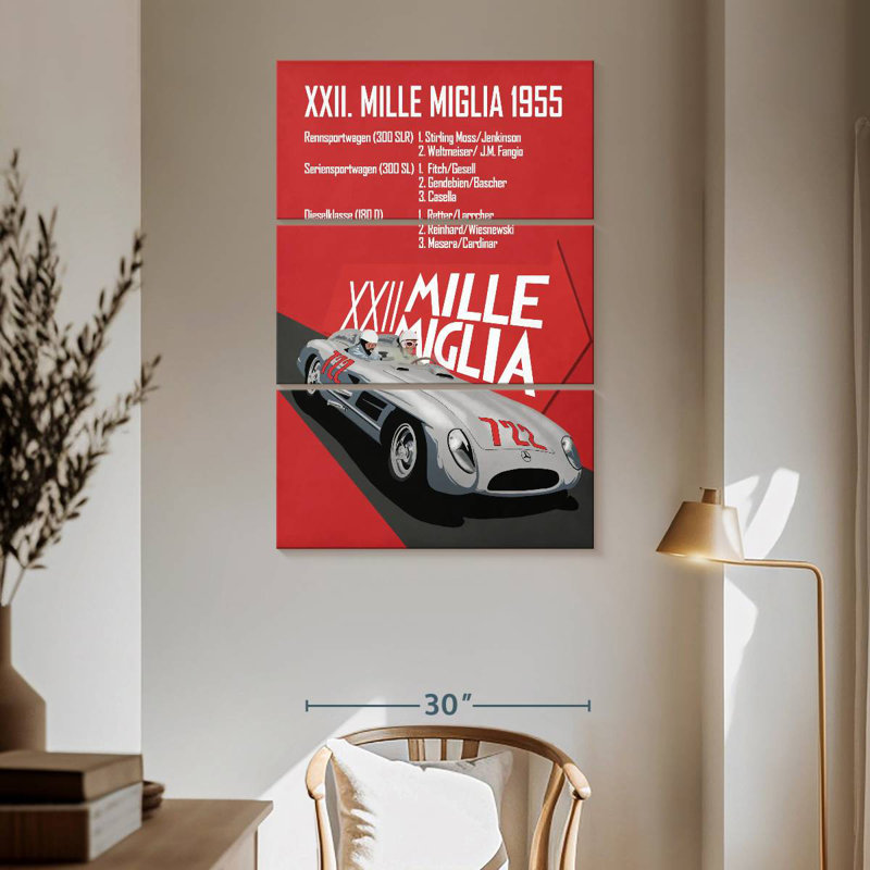 Mehar Mille Miglia XXII, H 65 po x l 42 po