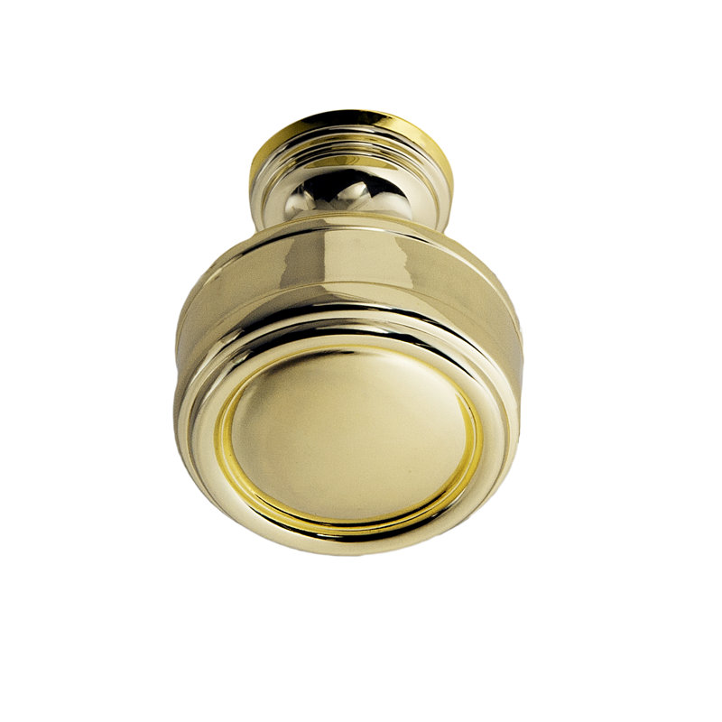 Bouton d'armoire rond en or poli 1-1 / 4 po Paris, L 1,25 po x l 1,25 po, Or poli