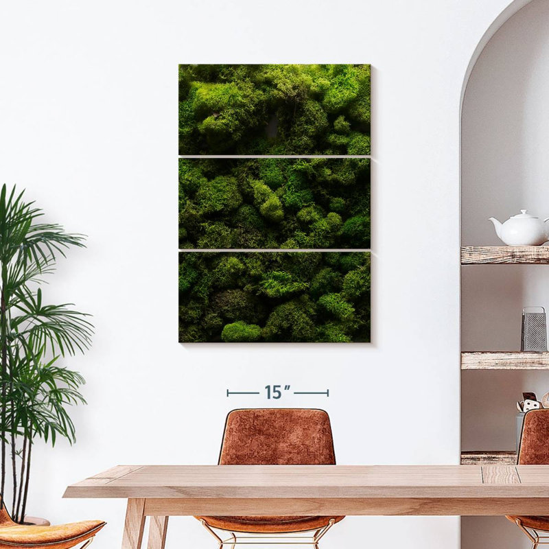 " Thick Moss " 3 - Pieces, 28" H x 45" W x 1.25" D