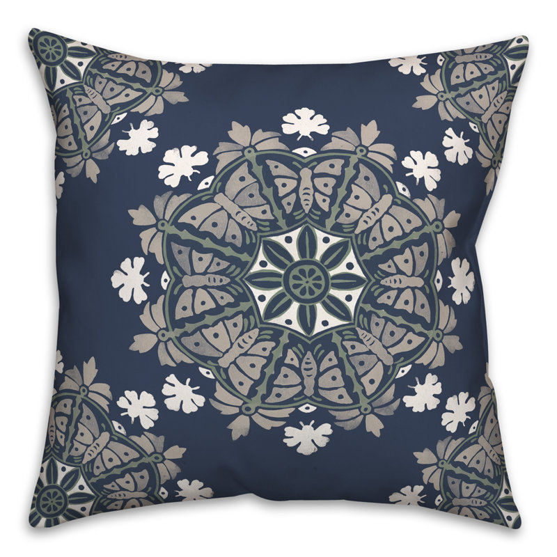  Housse et insert de coussin extérieur d'extérieur, Bleu / blanc