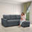 Gadalia L-Shaped Velvet Sleeper Sofa Reversible couch Pull Out Couch with storage chaise-20531766
