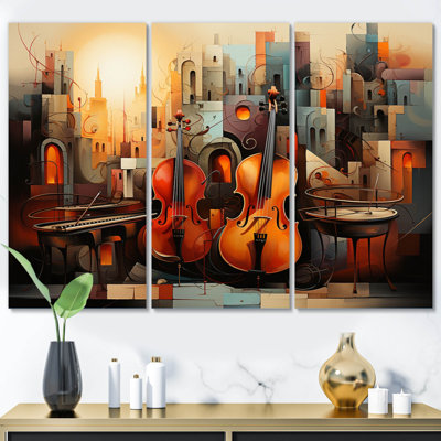 «Sunlit Symphony I» sur toile, reproduction de 3 pièces