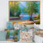 «Green Trees By The Riverside», peinture sur toile-59283484-59366176