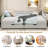 Airion Upholstered Tufted Daybed with Drawers, Copper Nail Decoration and Waved Shape Arms-1075670074