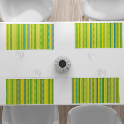 Polyester Striped Rectangle Placemat