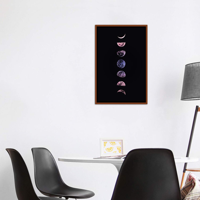«Moon Phases» par Emanuela Carratoni, impression, Toile avec cadre en bois classique, H 40 po x l 26 po x P 1,5 po
