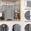 Meuble-lavabo avec porte en céramique 20 po, meuble-lavabo avec porte-2079133806