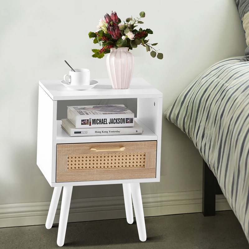 Table de chevet Soan, Blanc
