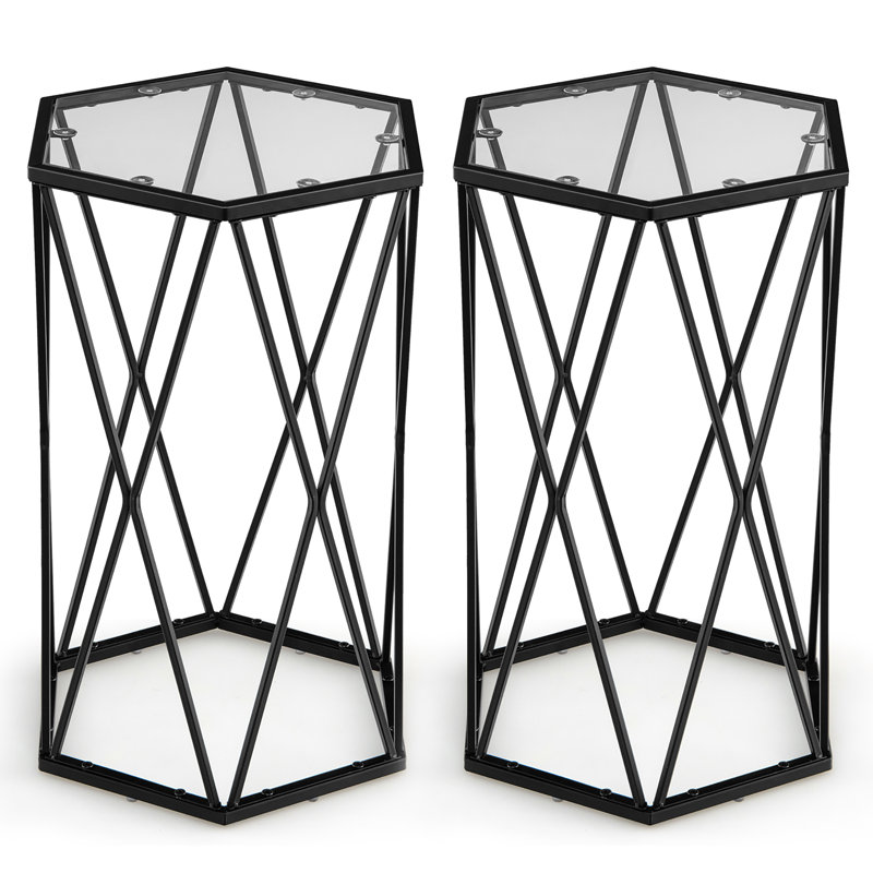 Arshaluys Glass Top End Table Set