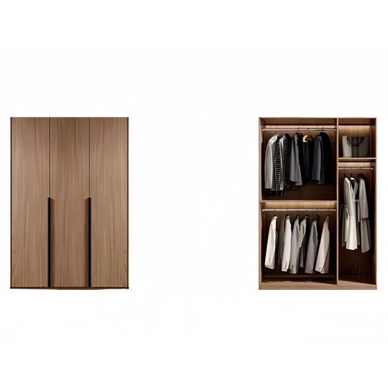 Classic Simple Walnut Color Wardrobe, 78.74" H x47.24" W x 23.62" D