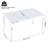 55 Inch White Modern Table And 4Pcs Blue Stackable Pp Armchairs For Indoor/Outdoor Environments, All-Weather Non-Slip Metal Legs, Ergonomic Chair Design, High-Grade Tabletop, -, , , Structure,-807088324