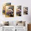 Fleurs mauves et bleues à l'aquarelle I - Impression sur toile-971323887-971323884