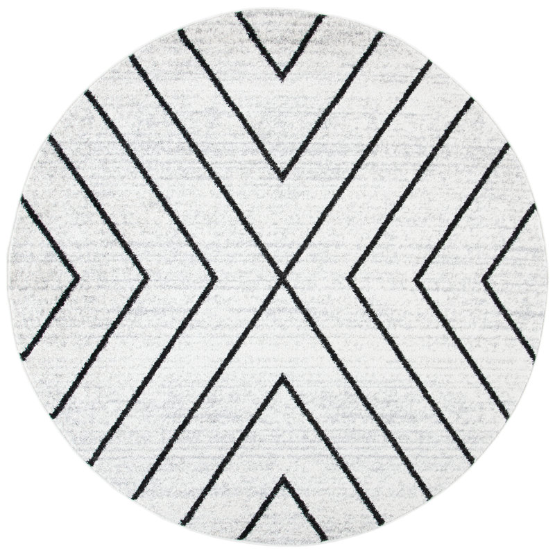 Garica Performance Geometric Rug, Round 8'