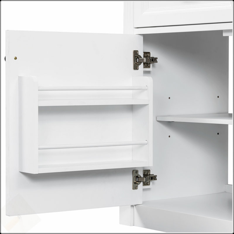 Meuble-lavabo moderne de 36 pouces avec lavabo, 4 tiroirs, porte à fermeture en douceur et tablette réglable pour un rangement efficace et une organisation élégante